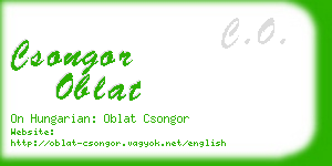 csongor oblat business card